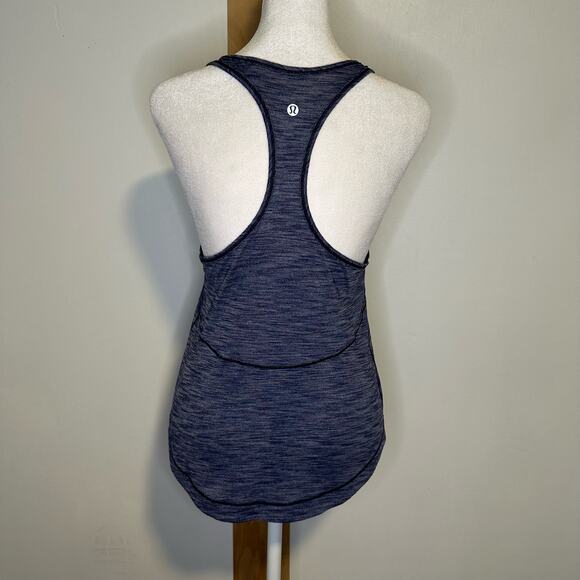 Lululemon Long Distance dark heather blue racerback tank top - Picture 4 of 10